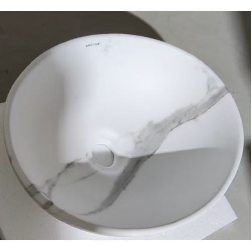 Раковина накладна MIXXUS PREMIUM ELLIPSE-0108 MARBLE 400х330х145mm (MP6526)