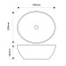 Раковина накладная MIXXUS PREMIUM ELLIPSE-0108 EDGE BLACK 400х330х145mm (MP6527)