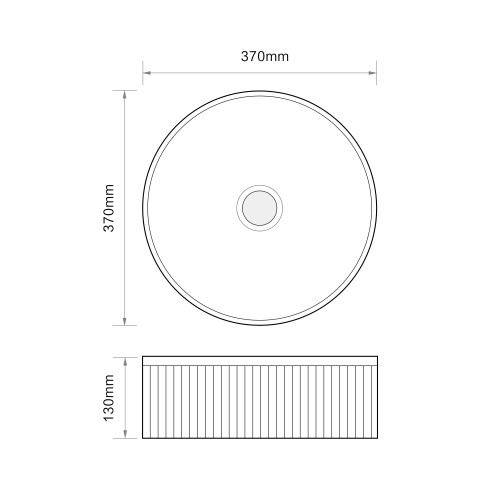 Раковина накладная Mixxus Premium WAVE-0102 MARBLE 370х370х130mm (MP6528)