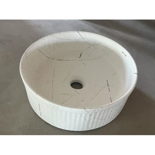 Раковина накладная Mixxus Premium WAVE-0102 MARBLE 370х370х130mm (MP6528)