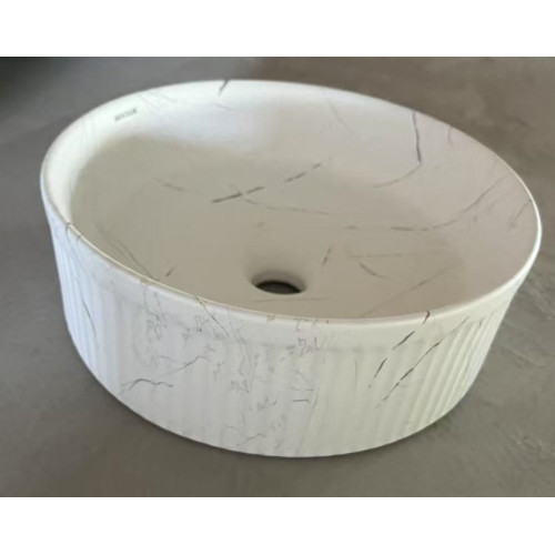 Раковина накладная Mixxus Premium WAVE-0102 MARBLE 370х370х130mm (MP6528)