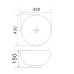 Раковина накладна Mixxus Premium ELLIPSE-0205 430х430х150mm з переливом (MP6530)