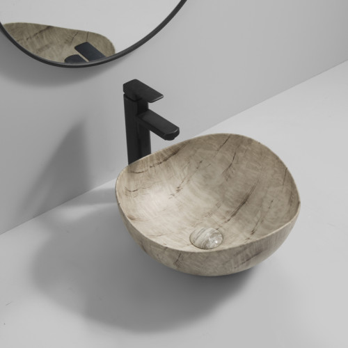 Раковина накладная Mixxus Premium WAVE-0103 MARBLE 380х380х170mm (MP6532)
