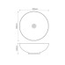 Раковина накладная Mixxus Premium ELLIPSE-0106 MARBLE 390х390х140mm (MP6533)