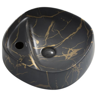 Раковина накладна MIXXUS PREMIUM WAVE-0201 MARBLE 430х430х150mm з отвором під змішувач (MP6536)