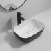 Раковина накладная MIXXUS PREMIUM DIVERSE-0112 MARBLE-BLACK 455х325х135mm (MP6541)