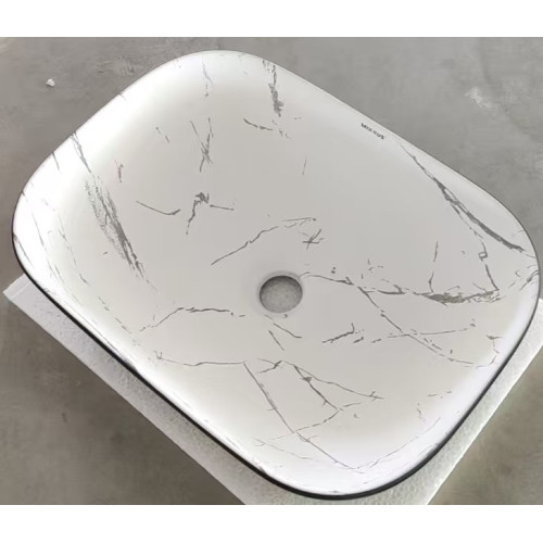 Раковина накладная MIXXUS PREMIUM DIVERSE-0112 MARBLE-BLACK 455х325х135mm (MP6541)
