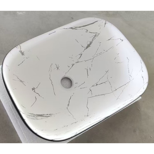 Раковина накладная MIXXUS PREMIUM DIVERSE-0112 MARBLE-BLACK 455х325х135mm (MP6541)