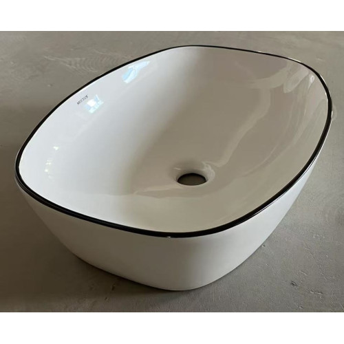 Раковина накладна Mixxus Premium DIVERSE-0109 EDGE BLACK 500х380х140mm (MP6549)