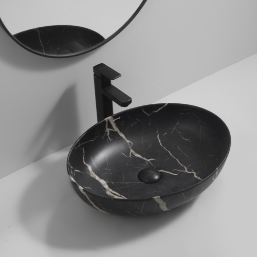 Раковина накладная Mixxus Premium ELLIPSE-0102 MARBLE 515х400х130mm (MP6552)