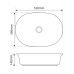 Раковина накладная Mixxus Premium ELLIPSE-0103 550х390х140mm (MP6553)