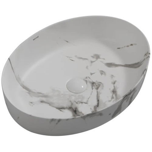 Раковина накладная MIXXUS PREMIUM ELLIPSE-0104 MARBLE 550х415х140mm (MP6554)