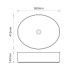 Раковина накладная MIXXUS PREMIUM ELLIPSE-0104 MARBLE 550х415х140mm (MP6554)