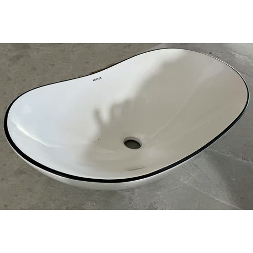 Раковина накладная Mixxus Premium WAVE-0105 EDGE BLACK 620х360х160mm (MP6556)