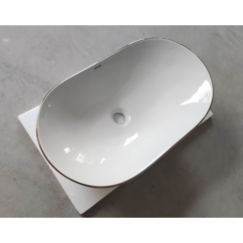 Раковина накладна MIXXUS PREMIUM WAVE-0105 EDGE GOLD 620х360х160mm (MP6557)