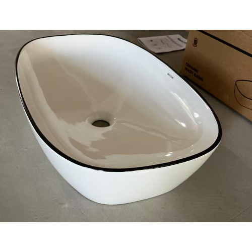 Раковина накладная Mixxus Premium DIVERSE-0111 EDGE BLACK 600х380х140mm (MP6562)
