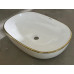 Раковина накладна Mixxus Premium ELLIPSE-0105 EDGE GOLD 600х400х150mm (MP6564)