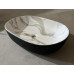 Раковина накладная MIXXUS PREMIUM ELLIPSE-0105 MARBLE-BLACK 600х400х150mm (MP6565)