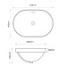 Раковина врізна на стільницю Mixxus Premium ELLIPSE-1601 600х400х190mm з переливом (MP6569)