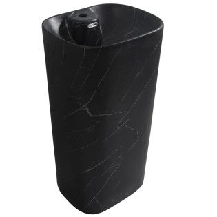 Раковина моноблок MIXXUS PREMIUM DIVERSE-1102 MARBLE 460х380х840mm з отвором під змішувач та переливом (MP6576)