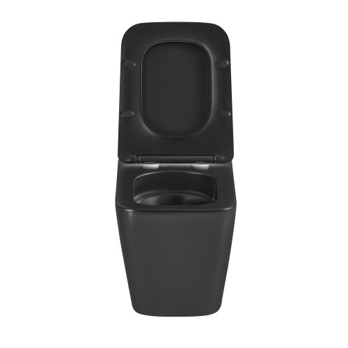 Унитаз подвесной Mixxus Premium QUADRO-0301-T3 BLACK 490х340х360mm, система смыва TORNADO 3.0 (MP6587)