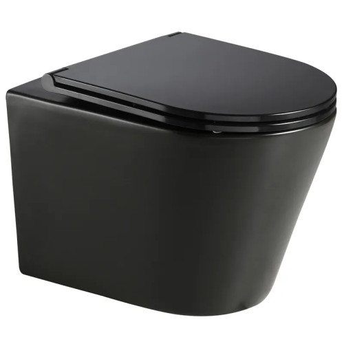 Підвісний унітаз Mixxus Premium BEVEL-0301-T3 BLACK 515х355х365mm, система змиву TORNADO 3.0 (MP6595)