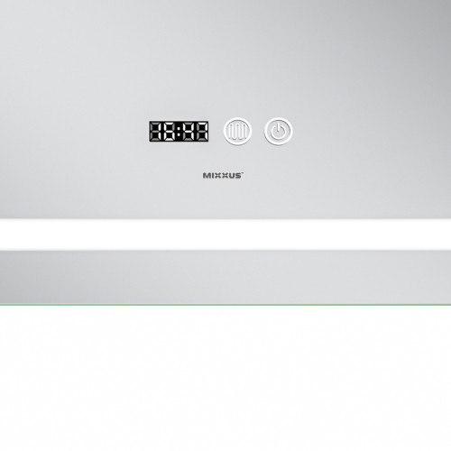 Дзеркало Mixxus Premium FLASH MR21-60x80 з Led Touch, Anti-fog, димером, регулятором яскравості, годинником (MP6617)