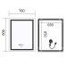 Дзеркало Mixxus Premium FLASH MR21-70x90 з Led Touch, Anti-fog, димером, регулятором яскравості, годинником (MP6618)