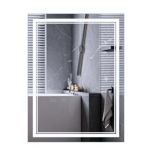 Дзеркало Mixxus Premium QUADRO MR20-80x60-Reverse з Led Touch, Anti-fog, димером, регулятором яскравості (MP6619)