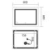 Дзеркало Mixxus Premium QUADRO MR20-80x60-Reverse з Led Touch, Anti-fog, димером, регулятором яскравості (MP6619)