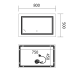 Дзеркало Mixxus Premium QUADRO MR20-50x80-Reverse з Led Touch, Anti-fog, димером, регулятором яскравості (MP6620)