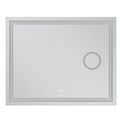 Зеркало Mixxus Premium QUADRO MR20-100x80 с Led Touch, Anti-fog, димером, регулятором яркости, линзой (MP6623)