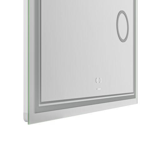 Зеркало Mixxus Premium QUADRO MR20-100x80 с Led Touch, Anti-fog, димером, регулятором яркости, линзой (MP6623)