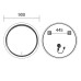 Дзеркало Mixxus Premium WAVE MC04-90 із Led Touch, Anti-fog, димером (3-6,5kK) (MP6637)