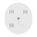 Дзеркало Mixxus Premium ELLIPSE MV05-80x70-Reverse WHITE з Led Touch, Anti-fog, димером (3-6,5kK) (MP6645)