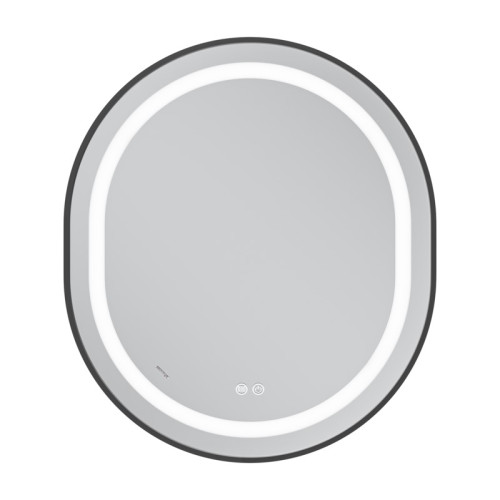 Дзеркало Mixxus Premium ELLIPSE MV05-80x70-Reverse BLACK з Led Touch, Anti-fog, димером (3-6,5kK) (MP6646)