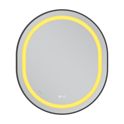 Дзеркало Mixxus Premium ELLIPSE MV05-80x70-Reverse BLACK з Led Touch, Anti-fog, димером (3-6,5kK) (MP6646)