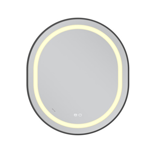 Дзеркало Mixxus Premium ELLIPSE MV05-80x70-Reverse BLACK з Led Touch, Anti-fog, димером (3-6,5kK) (MP6646)