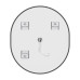 Дзеркало Mixxus Premium ELLIPSE MV05-80x70-Reverse BLACK з Led Touch, Anti-fog, димером (3-6,5kK) (MP6646)