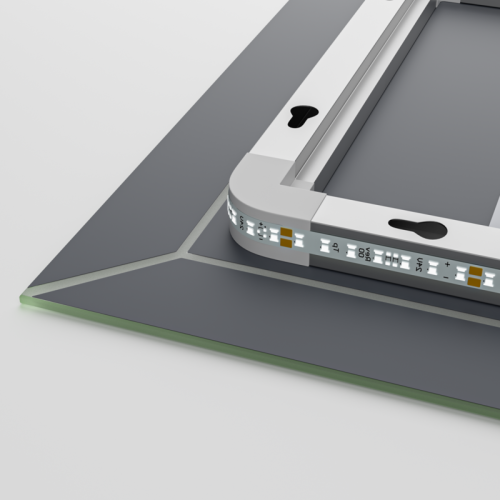 Дзеркало Mixxus Premium CUBIC MR14-70x50-Reverse з Led Touch, Anti-fog, димером, регулятором яскравості (MP6647)