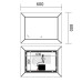 Дзеркало Mixxus Premium CUBIC MR14-80x60-Reverse з Led Touch, Anti-fog, димером, регулятором яскравості (MP6648)