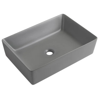 Раковина накладна Mixxus Premium QUADRO-0108 GRAY 550x390x145mm (MP6652)