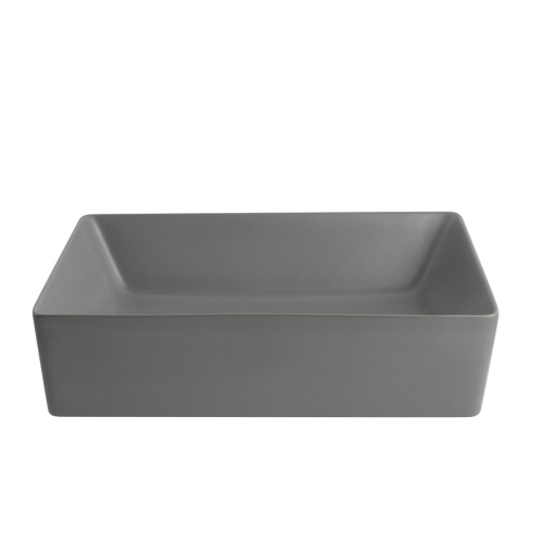 Раковина накладна Mixxus Premium QUADRO-0108 GRAY 550x390x145mm (MP6652)