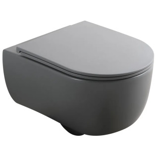 Унітаз підвісний Mixxus Premium TOPPER-0303-R GRAY 495x370x350mm система змиву RIMLESS (MP6657)