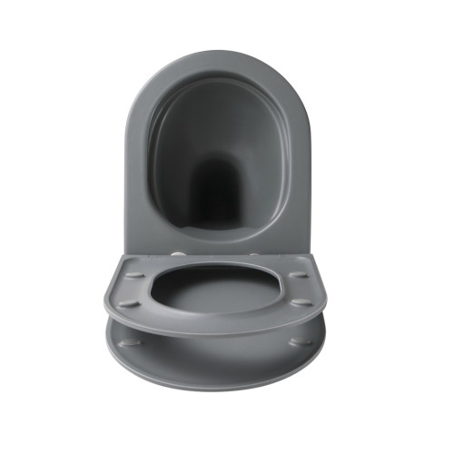 Унітаз підвісний Mixxus Premium TOPPER-0303-R GRAY 495x370x350mm система змиву RIMLESS (MP6657)
