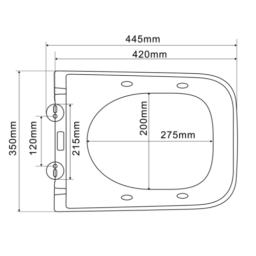 Унітаз-біде підвісний Mixxus Premium QUADRO-1301-R 510x350x345mm система змиву RIMLESS (MP6658)