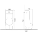 Піссуар для підлоги Mixxus Premium BEVEL-0901 380x405x1000mm з ІЧ-датчиком автоматичного змиву (MP6665)