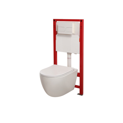 Комплект: Mixxus Premium Ellipse-SET-2101 (2 ящ) Унітаз система змиву Tornado 3.0+ Інсталяція Koer KT-0404 + панель KT-0604-03 White (MP6667)