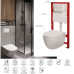Комплект: Mixxus Premium Ellipse-SET-2101 (2 ящ) Унітаз система змиву Tornado 3.0+ Інсталяція Koer KT-0404 + панель KT-0604-03 White (MP6667)