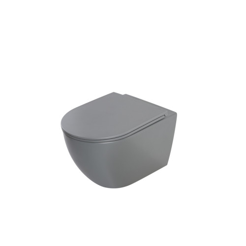 Комплект: Mixxus Premium Ellipse-SET-2101 Gray (2 ящ) Унітаз система змиву Tornado 3.0+ Інсталяція Koer KT-0404 + панель KT-0604-07 Gun Gray (MP6668)